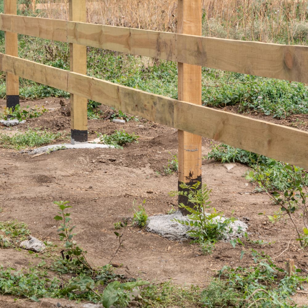 Fencing and groundworks on rural estate