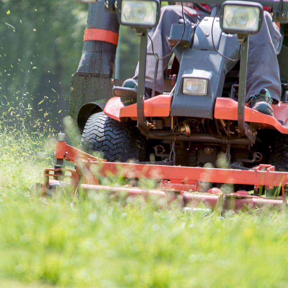 Mowing and tilling agricultural land